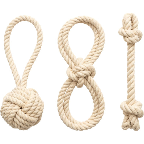 Ybdgf Cotton Rope Dog Toys Three Piece Natural - Product view