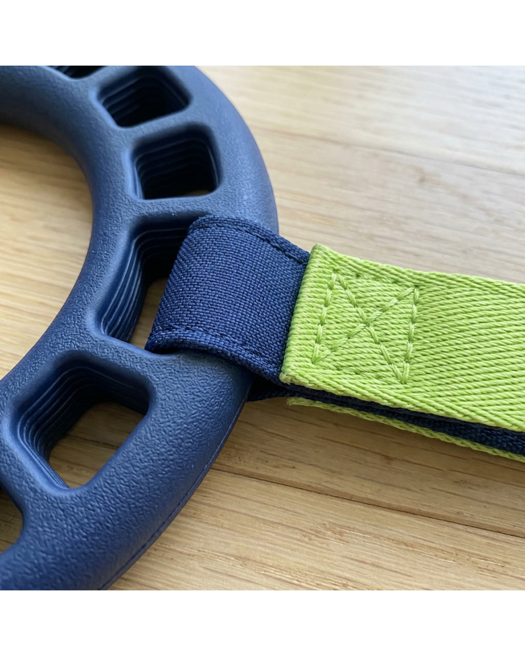 Ybdgf Lattice TPR Tug Ring with Two Webbing Handles Navy Lime - Detail view