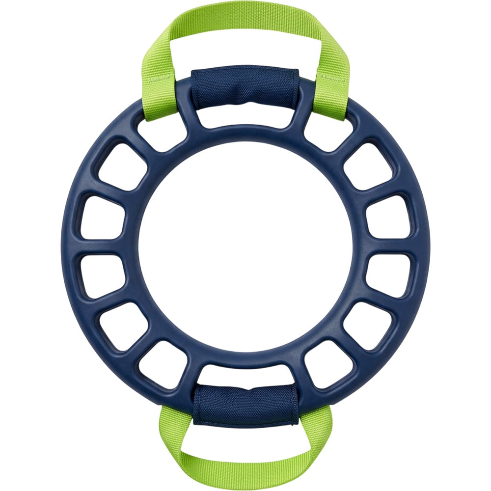 Ybdgf Lattice TPR Tug Ring with Two Webbing Handles Navy Lime - Product view